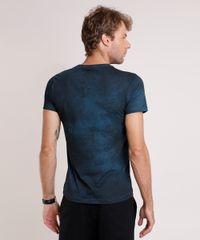 Camiseta-Masculina-Slim-Fit-Estampada-com-Bolso-Manga-Curta-Gola-Careca-Azul-Petroleo-9593439-Azul_Petroleo_2