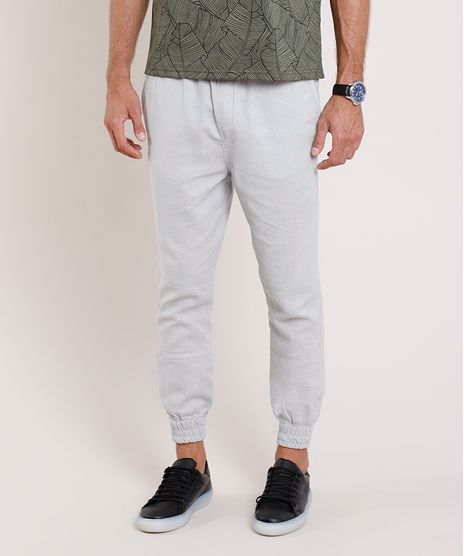 Calca-Masculina-Jogger-em-Linho-Cinza-Claro-9818698-Cinza_Claro_1