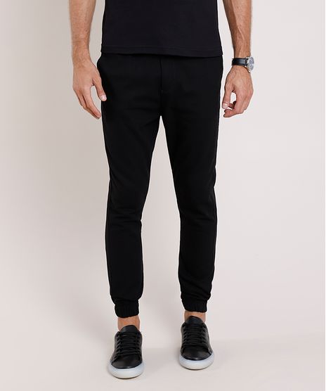 Calca-Masculina-Jogger-Slim-com-Linho-Preta-9818699-Preto_1