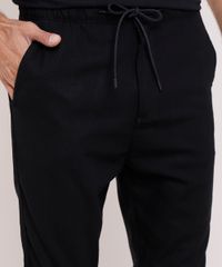 Calca-Masculina-Jogger-Slim-com-Linho-Preta-9818699-Preto_2