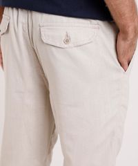 Calca-Masculina-Jogger-com-Linho-Bege-9818700-Bege_5