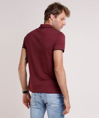 Polo-Masculina-Slim-Fit-Estampada-Mini-Print-em-Piquet-Manga-Curta-Vinho-9722026-Vinho_2