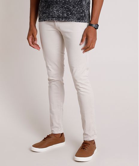 Calca-de-Sarja-Masculina-Slim-Bege-Claro-9466106-Bege_Claro_1