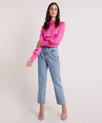 Blusa-Feminina-Mindset-Acetinada-com-Vazado-Manga-Longa-Decote-Redondo-Pink-9901886-Pink_3
