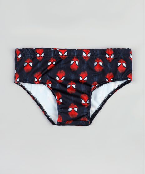 Sunga-Infantil-Slip-Homem-Aranha-Estampada-com-Protecao-UV50--Preta-9867022-Preto_1