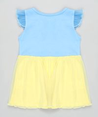Camisola-Infantil-Branca-de-Neve-com-Tule-Manga-Curta-Azul-Claro-9844001-Azul_Claro_2