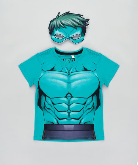 Camiseta-Infantil-Carnaval-Hulk-Manga-Curta---Mascara-Verde-9838315-Verde_1