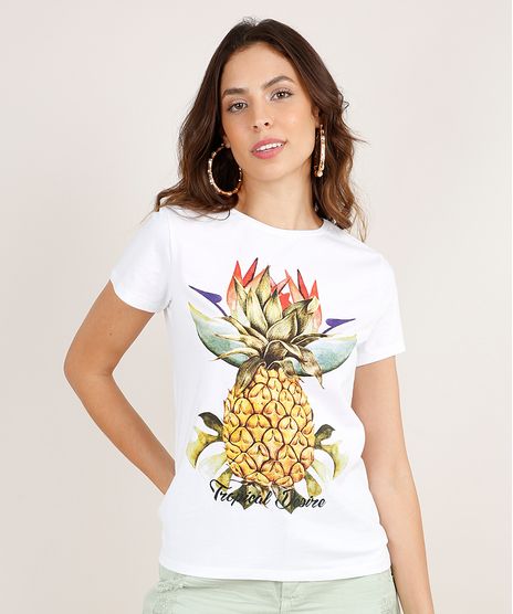 Blusa-Feminina-Abacaxi-Manga-Curta-Decote-Redondo-Off-White-9634718-Off_White_1