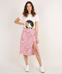 Saia-Feminina-Midi-Estampada-Floral-com-Fenda-Rosa-Escuro-9856522-Rosa_Escuro_3
