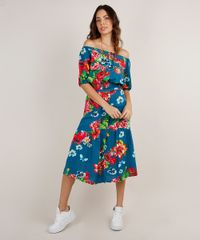 Blusa-Feminina-Cropped-Ombro-a-Ombro-Estampada-Floral-com-Papagaios-Manga-Curta-Azul-Petroleo-9819258-Azul_Petroleo_3