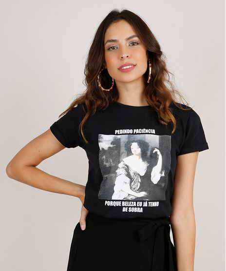 Blusa-Feminina--Pedindo-Paciencia--Manga-Curta-Decote-Redondo-Preta-9865469-Preto_1