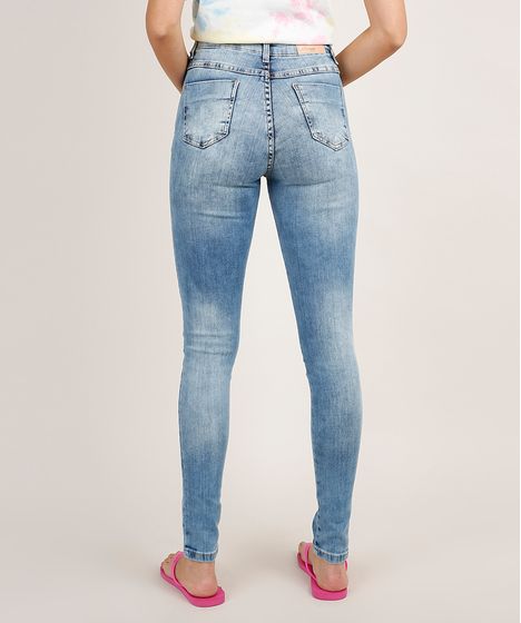 calça jeans feminina super lipo sawary cintura alta