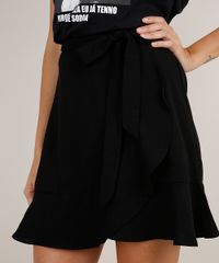 Saia-Feminina-Curta-Transpassada-com-Babado-e-Faixa-para-Amarrar-Preta-9803965-Preto_4