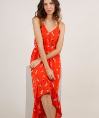 Vestido-Feminino-Longo-Mullet-Estampado-Floral-Alca-Fina-Laranja-9819264-Laranja_4
