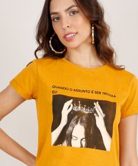 Blusa-Feminina--Quando-o-Assunto-----Manga-Curta-Decote-Redondo-Mostarda-9865468-Mostarda_4