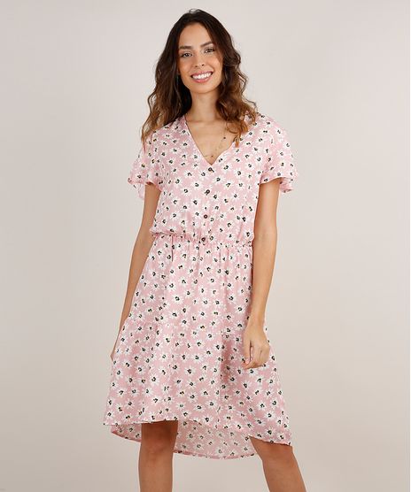 Vestido-Feminino-Midi-Mullet-Estampado-Floral-com-Botoes-Manga-Curta-Rosa-Claro-9869919-Rosa_Claro_1