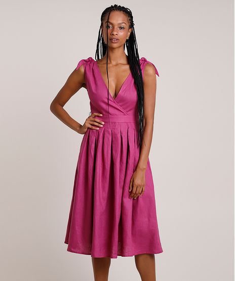 Vestido-Feminino-Mindset-Midi-em-Linho-com-Transpasse-e-Pregas-Alca-Larga-Roxo-9909661-Roxo_1