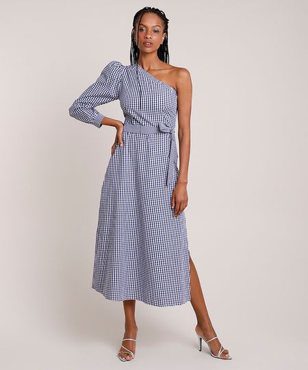 Vestido-Feminino-Mindset-Midi-Um-Ombro-So-Estampado-Xadrez-Vichy-Manga-7-8-Azul-Marinho-9916540-Azul_Marinho_1 Vestido-Feminino-Mindset-Midi-Um-Ombro-So-Estampado-Xadrez-Vichy-Manga-7-8-Azul-Marinho-9916540-Azul_Marinho_1