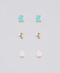 Kit-de-3-Brincos-Femininos-Folheados-com-Pedra-Zirconia-Dourado-9790992-Dourado_1