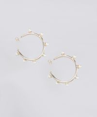 Brinco-Feminino-de-Argola-Folheado-com-Perolas-Dourado-9775039-Dourado_1