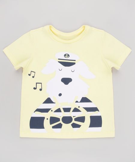 Camiseta-Infantil-Cachorro-Manga-Curta-Amarela-Claro-9910059-Amarelo_Claro_1
