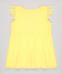 Camisola-Infantil-Bela-com-Tule-Manga-Curta-Amarela-9844002-Amarelo_2