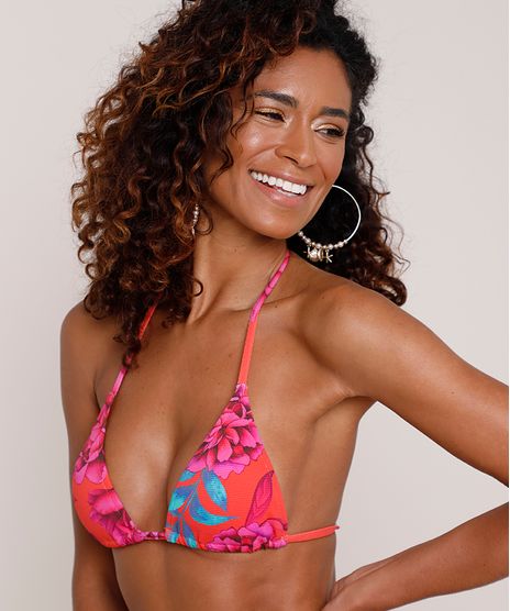 Biquini-Top-Cortininha-Estampado-Floral-com-Bojo-Removivel-e-Protecao-UV50--Laranja-9891017-Laranja_1