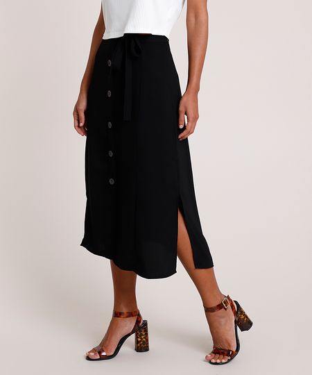 Saia-Feminina-Midi-com-Botoes-e-Faixa-para-Amarrar-Preta-9684571-Preto_1 Saia-Feminina-Midi-com-Botoes-e-Faixa-para-Amarrar-Preta-9684571-Preto_1