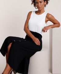 Saia-Feminina-Midi-com-Botoes-e-Faixa-para-Amarrar-Preta-9684571-Preto_4