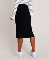 Saia-Feminina-Midi-Canelada-com-Fendas-Preta-9840832-Preto_2