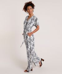 Macacao-Feminino-Transpassado-Estampado-Animal-Print-Cobra-com-Faixa-para-Amarrar-Manga-Curta-Off-White-9771931-Off_White_1