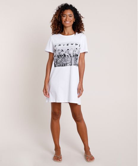 Camisola-Feminina-Friends-Manga-Curta-Branca-9700685-Branco_1