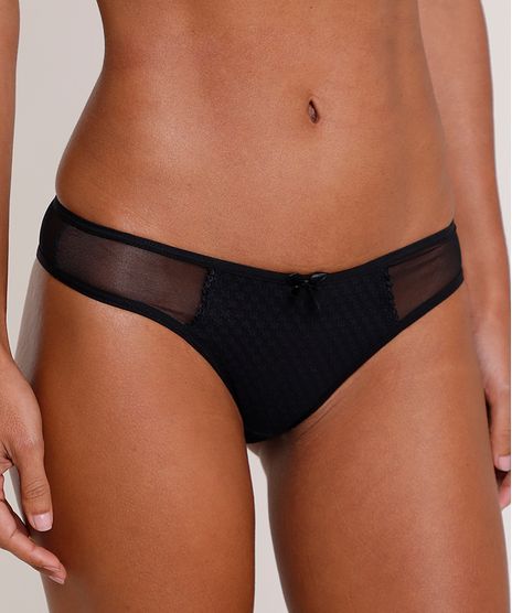 Calcinha-Biquini-em-Tule-com-Estampa-Floral-Preta-9820901-Preto_1