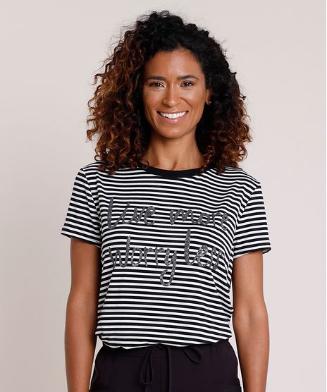 Blusa-Feminina-Listrada--Live-More--Manga-Curta-Decote-Redondo-Preta-9861764-Preto_1