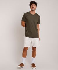 Camiseta-Masculina-Basica-com-Bolso-Manga-Curta-Gola-Careca-Verde-Militar-9421866-Verde_Militar_3