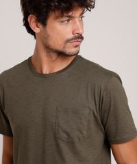 Camiseta-Masculina-Basica-com-Bolso-Manga-Curta-Gola-Careca-Verde-Militar-9421866-Verde_Militar_5