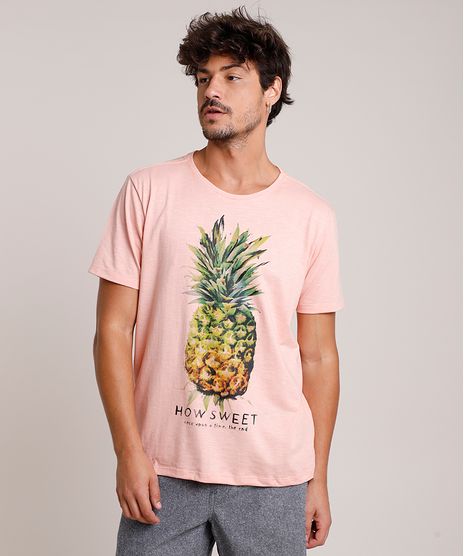 Camiseta-Masculina-Abacaxi-Manga-Curta-Gola-Careca-Coral-9847946-Coral_1