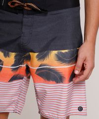 Bermuda-Surf-Masculina-com-Listras-e-Folhagem--Preta-9743856-Preto_2
