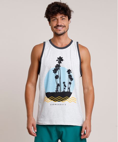 Regata-Masculina--Summer-Days--Gola-Careca-Cinza-Mescla-Claro-9867571-Cinza_Mescla_Claro_1