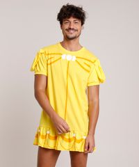 Camiseta-Masculina-Carnaval-Vestido-Bela-Manga-Curta-Amarela-9871324-Amarelo_1