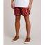 Short-Masculino-Estampado-de-Folhagem-com-Bolsos-e-Cordao-Vermelho-9788129-Vermelho_1
