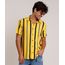 Camisa-Masculina-Tradicional-Listrada-Manga-Curta-Mostarda-9863311-Mostarda_1