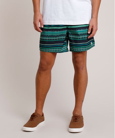 Short-Masculino-Estampado-Listrado-com-Bolsos-e-Cordao-Verde-9788117-Verde_1