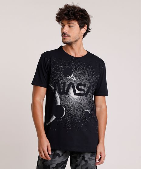 Camiseta-Masculina-NASA-Manga-Curta-Gola-Careca-Preta-9824490-Preto_1