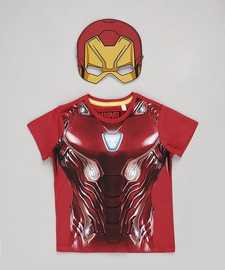 Camiseta-Infantil-Carnaval-Homem-de-Ferro-Manga-Curta---Mascara-Vermelha-9838317-Vermelho_1