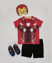 Camiseta-Infantil-Carnaval-Homem-de-Ferro-Manga-Curta---Mascara-Vermelha-9838317-Vermelho_3