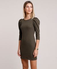 Vestido-Feminino-Curto-Canelado-Manga-Bufante-Verde-Militar-9897496-Verde_Militar_1