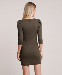 Vestido-Feminino-Curto-Canelado-Manga-Bufante-Verde-Militar-9897496-Verde_Militar_2