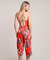 Macacao-Feminino-Pantacourt-Estampado-Floral-com-Botoes-Alca-Fina-Vermelho-9780553-Vermelho_2