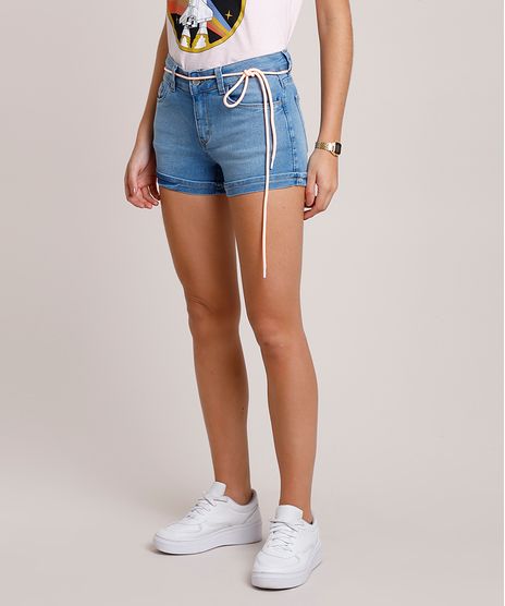 Short-Jeans-Feminino-Reto-com-Barra-Dobrada-e-Cinto-Cadarco-Azul-Claro-9860040-Azul_Claro_1